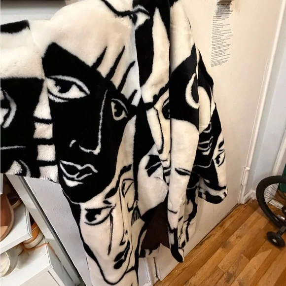 Artistic vintage Donnybrook Black and White Women's Teddy Jacket - Picture 2 of 8